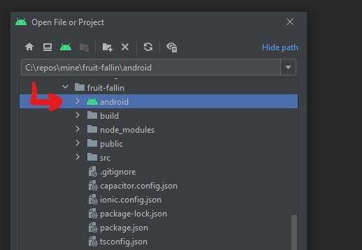 Opening in Android Studio