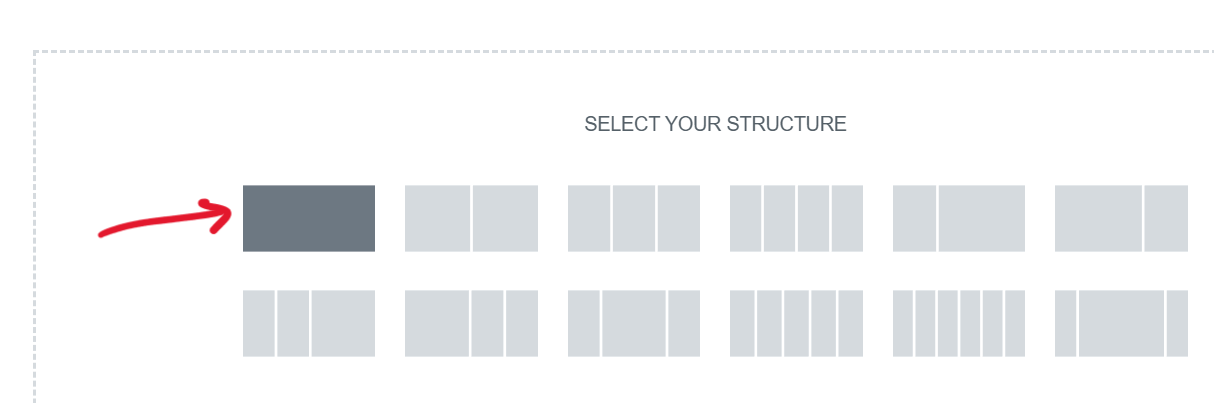 WordPress section "structure"