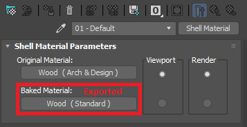 3DS Max Shell material parameters