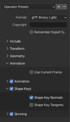 Blender glTF Exporter - Shape Keys