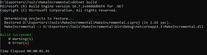 .NET build