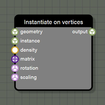 Instantiate on vertices node