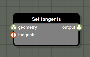 Set tangents node